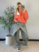 TIARA // Double Waist Queen hearts jeans