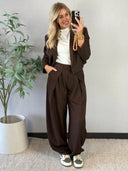 KICKEL // ambika pantalon donkerbruin