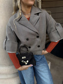 DIDI // check cropped jacket