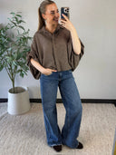 SANNY // check blouse bruin