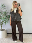 GRIS // ambika pantalon donkerbruin