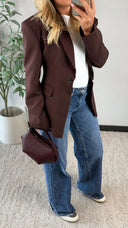 MAYLA // tailored blazer plum