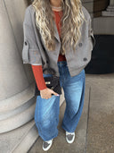 DIDI // check cropped jacket