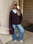ABBY // knit vest gilet burgundy