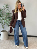 MAYLA // tailored blazer plum