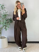 KICKEL // ambika pantalon donkerbruin