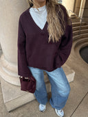 ABBY // knit vest gilet burgundy