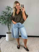 LOISA // check blouse bruin