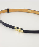GARCIA // leather belt classic grain donkerblauw