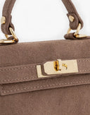 GRACE // teatro suede bag taupe